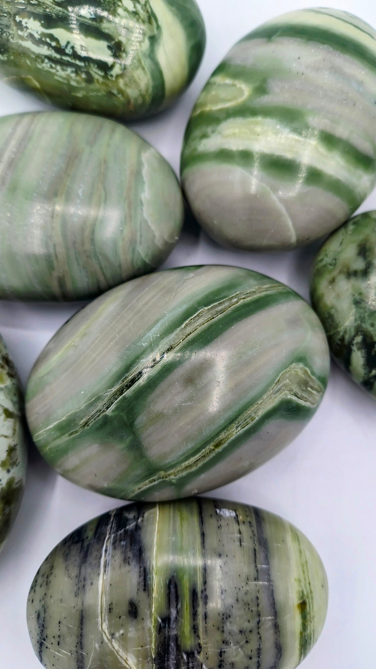 Banded Serpentine Palm Stone