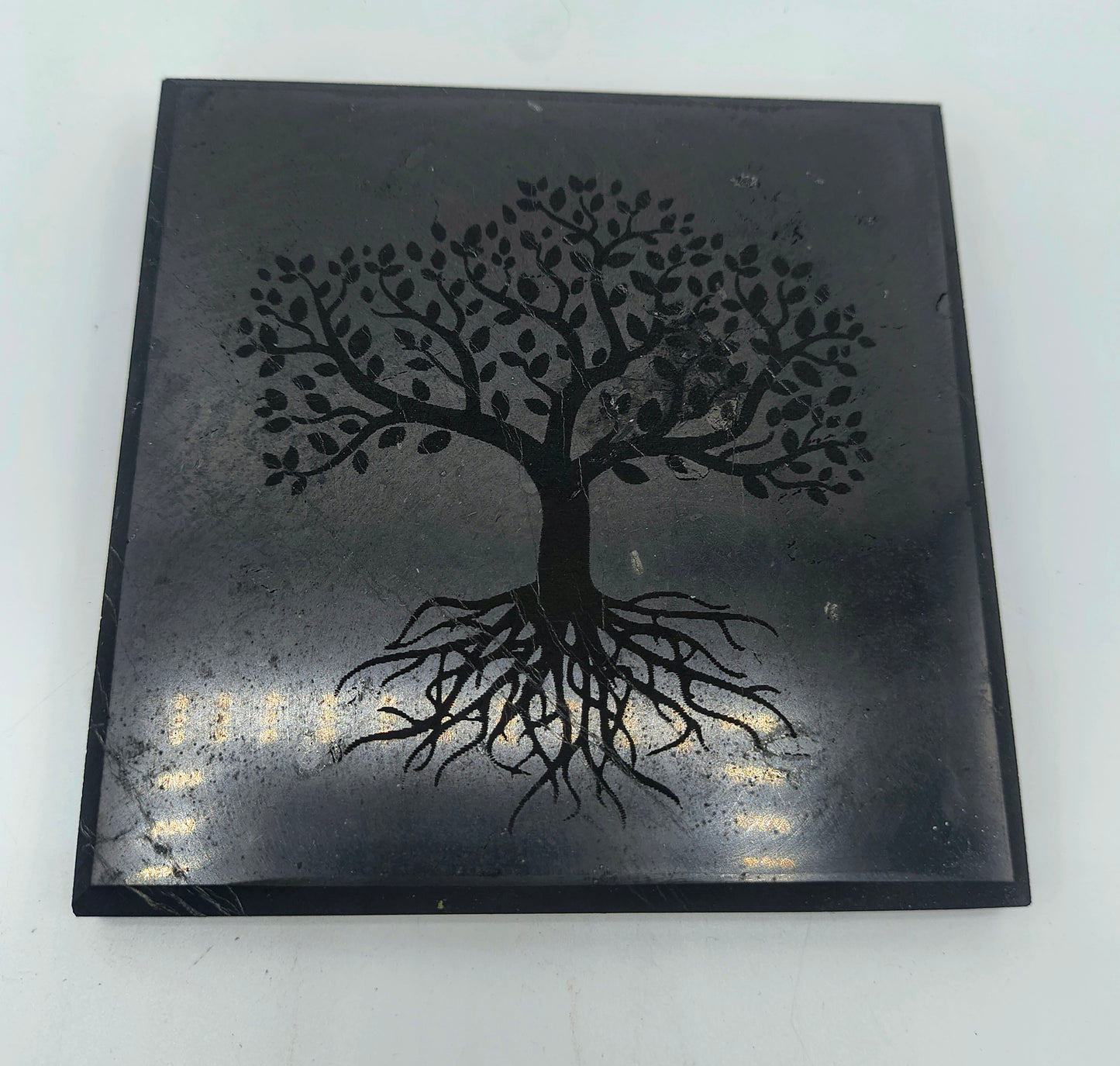 Shungite Charging Plates with Tree of Life