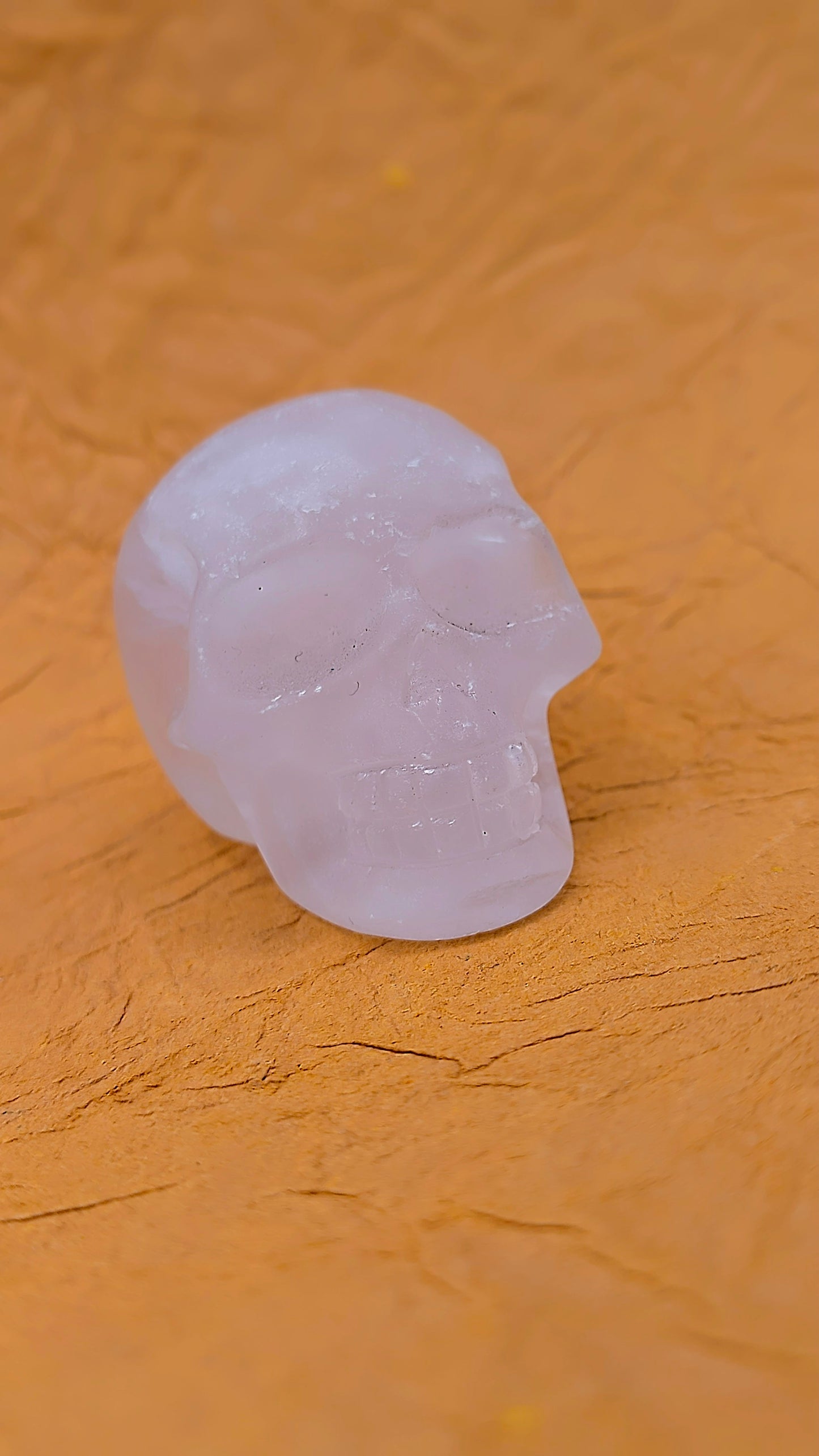 Clear Fluorite Skull Carving