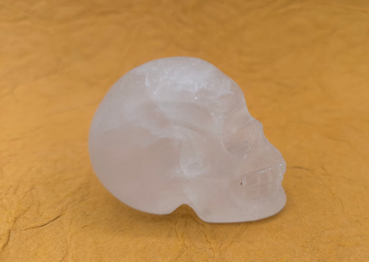 Clear Fluorite Skull Carving