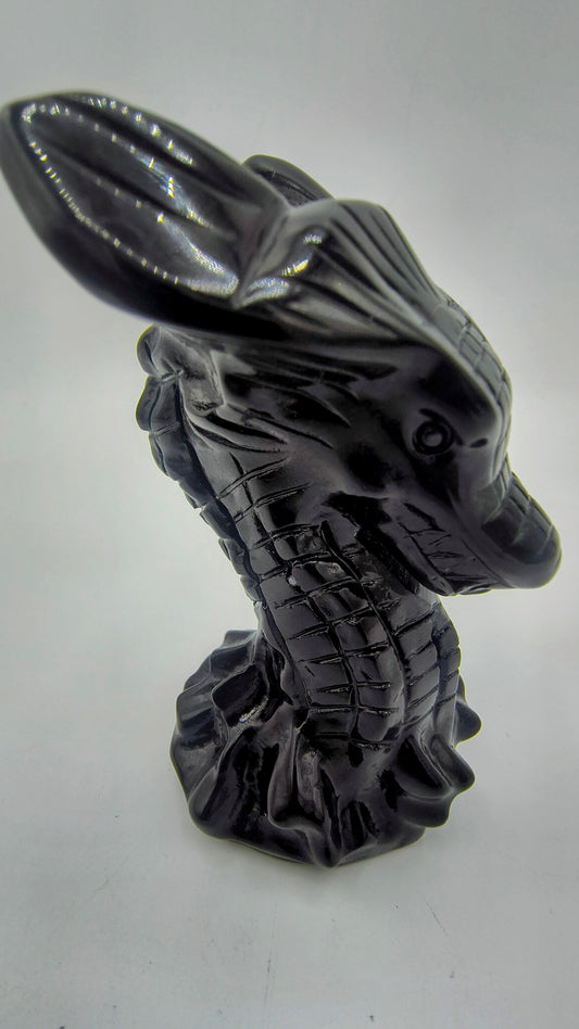 Obsidian Dragon Bust