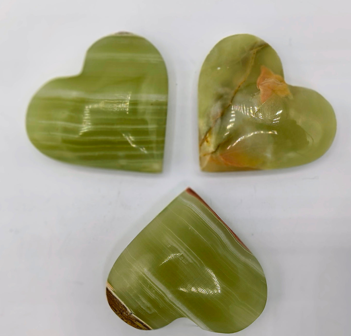 Green Onyx Heart Carving