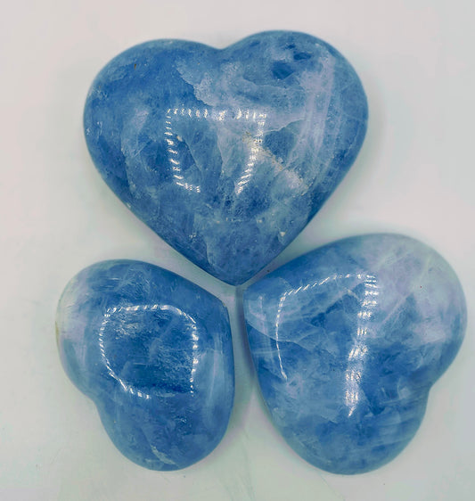 Blue Calcite Heart