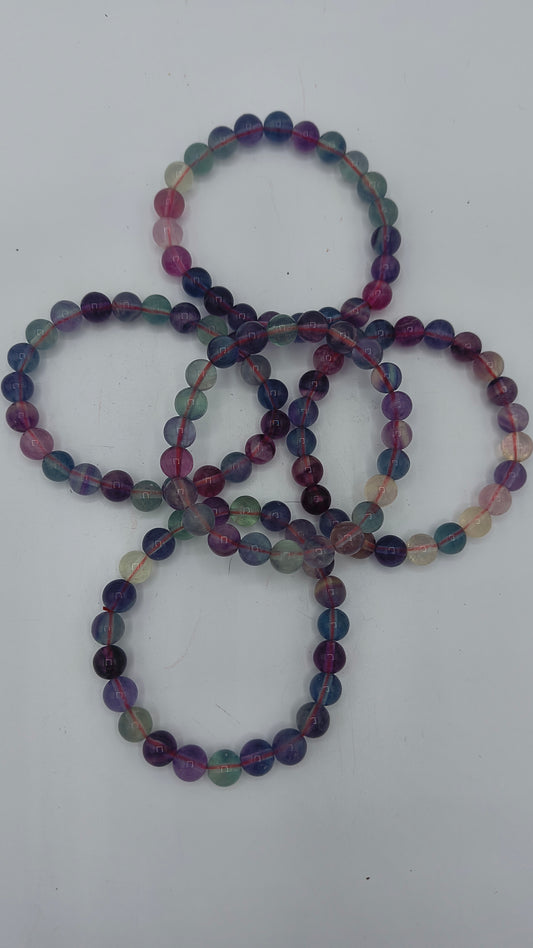 Rainbow Fluorite Bracelet 8mn